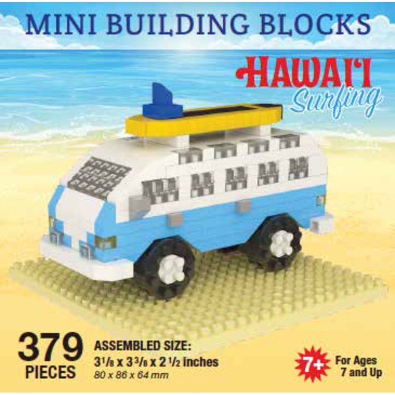 Mini Building Block Bus and Surfboard