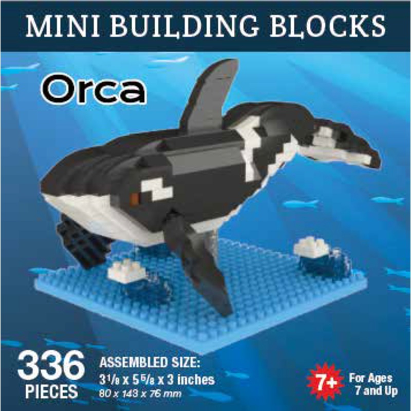 Mini Building Block Orca Whale
