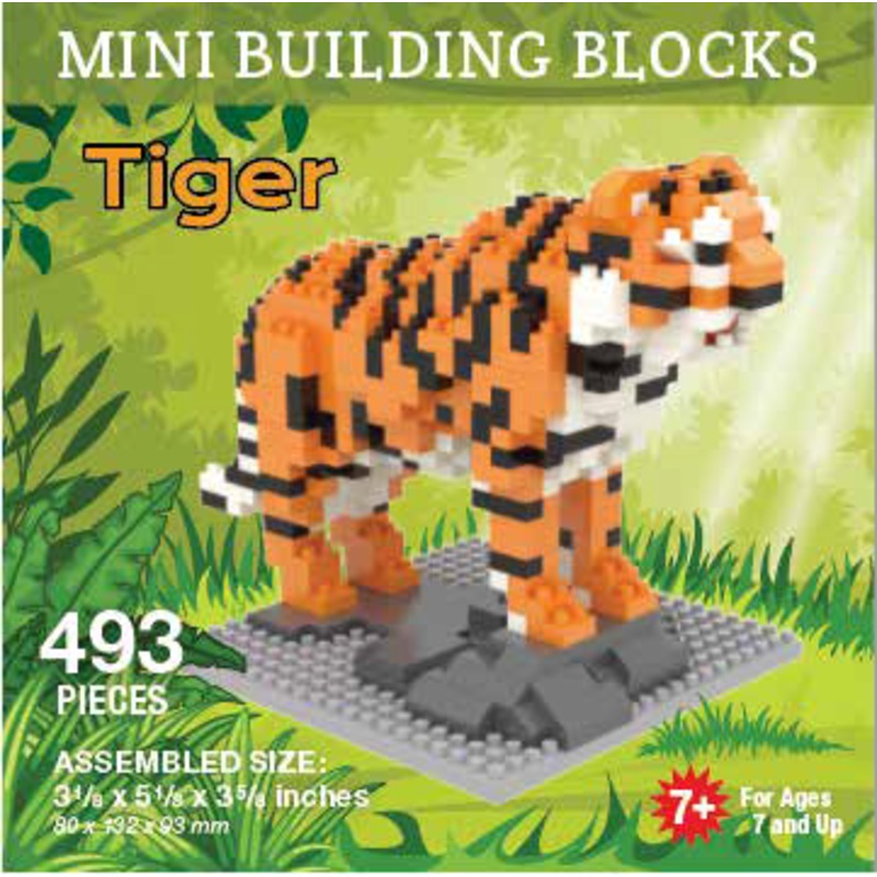 Mini Building Block Tiger