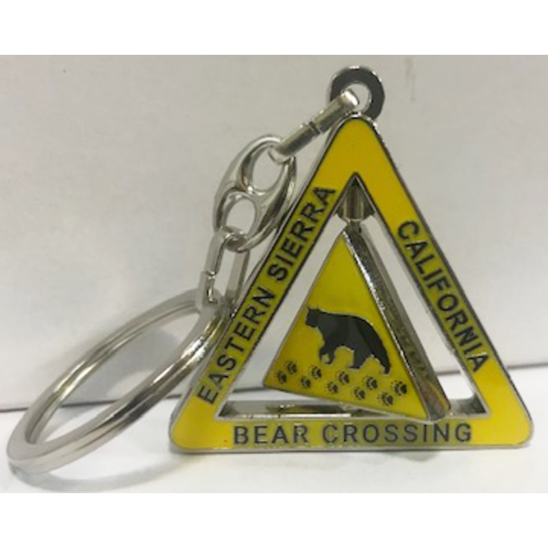 Bear Crossing Swivel Keychain