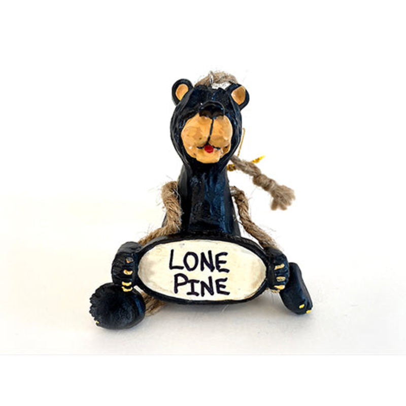 Dangle Bear Ornament with Regional Name Drop
