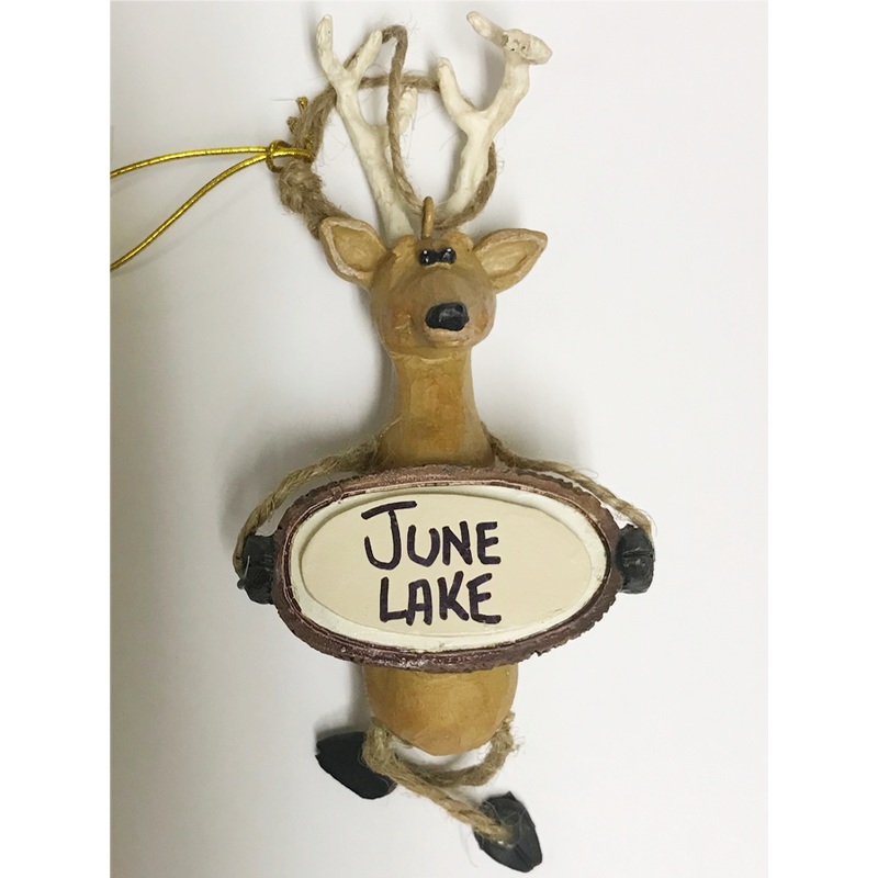 Dangle Deer Ornament with Regional Name Drop