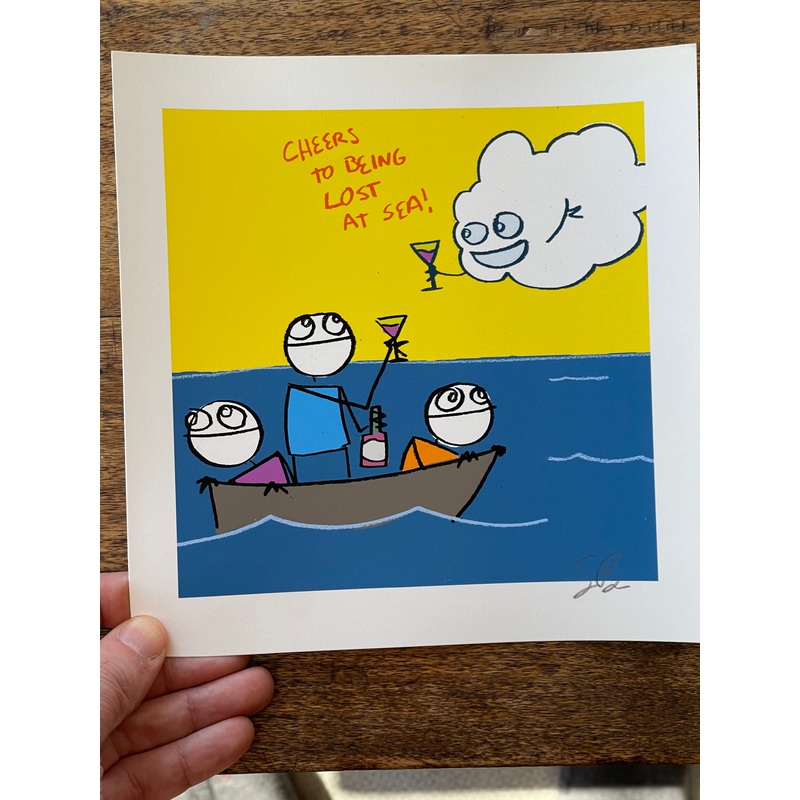 Cheers to being lost at sea