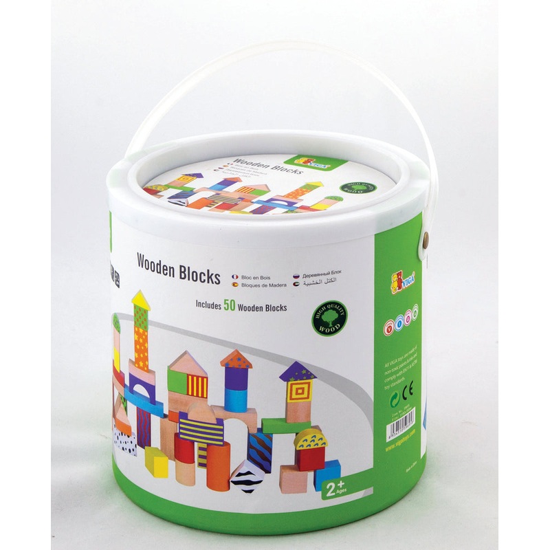50-Piece Wooden Blocks Set