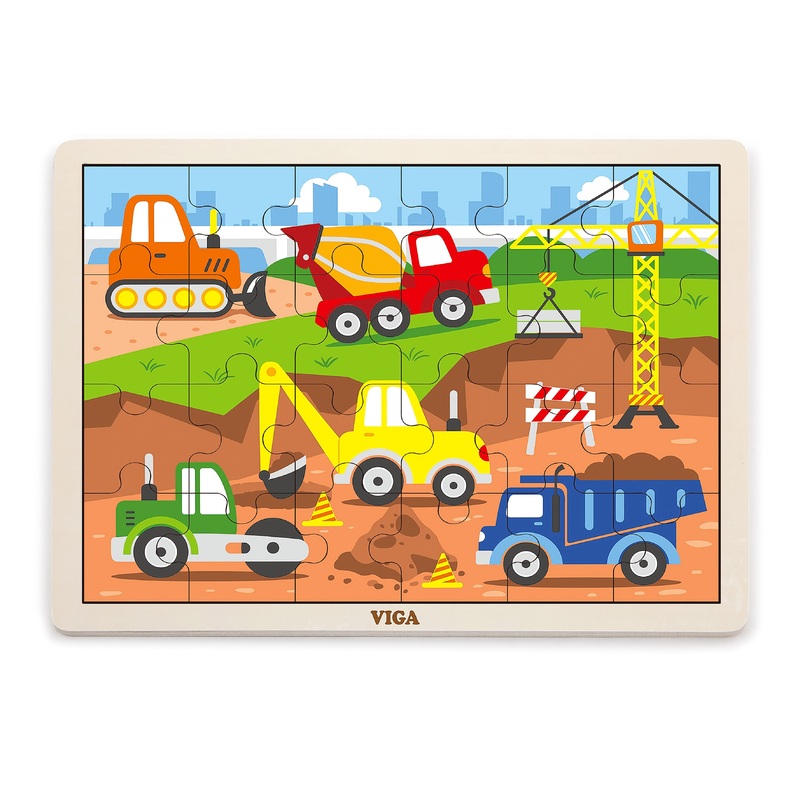Classic Puzzle- Construction Vehicles