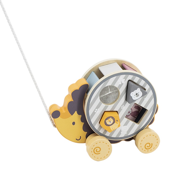 Hedgehog Pull Toy with Sorting Wheel