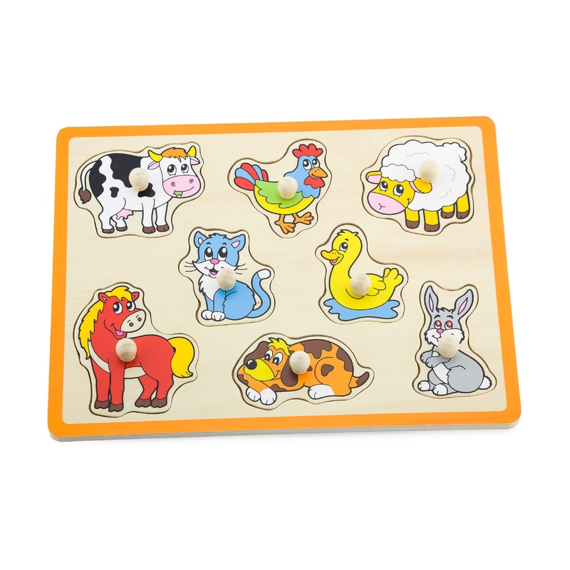 Peg Puzzle- Farm Animals