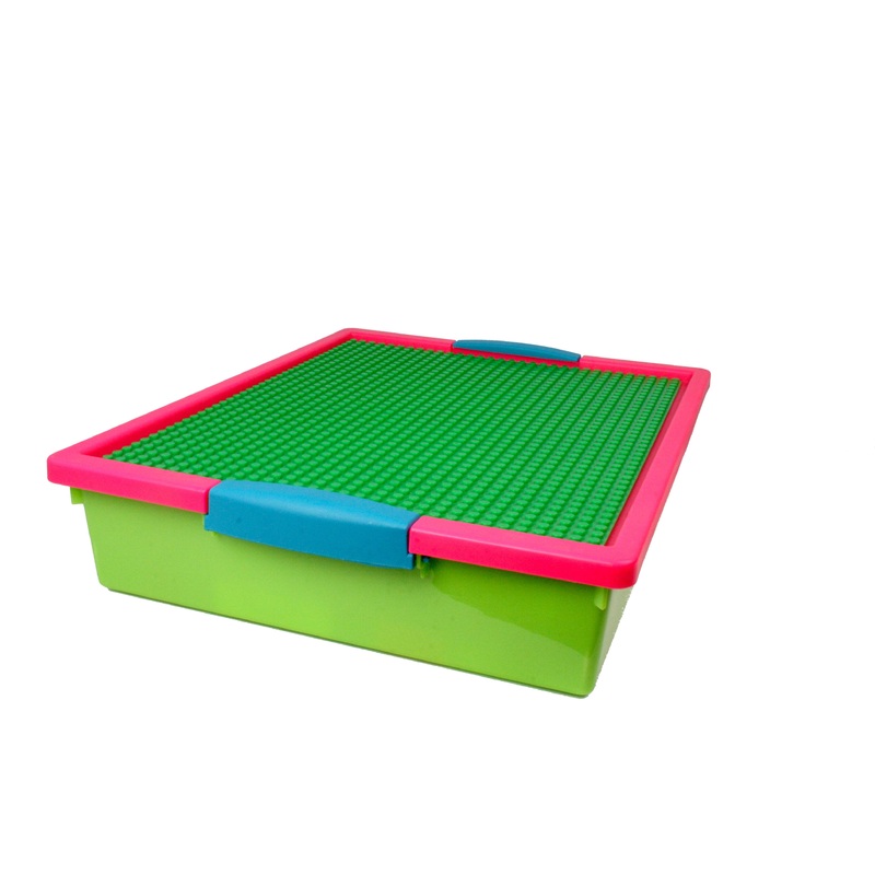Block ‘n’ Lock; Snap Handle Tote: 6QT with building plate