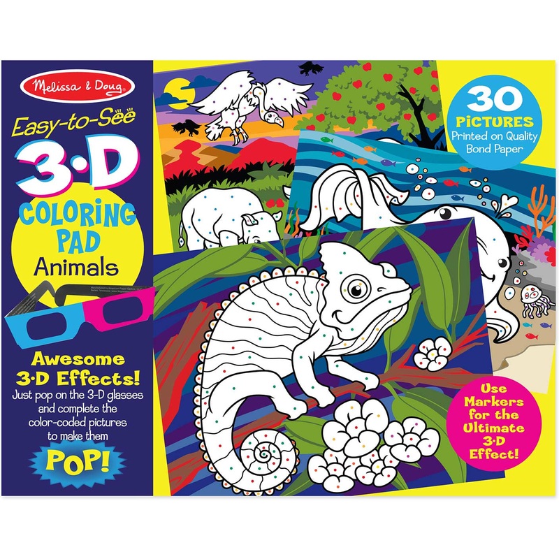 3D – Colouring Pad -Animals