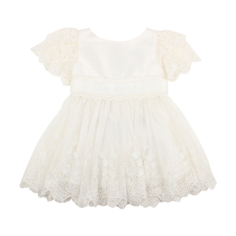 FLOATY SLEEVE BABY DRESS – IVORY