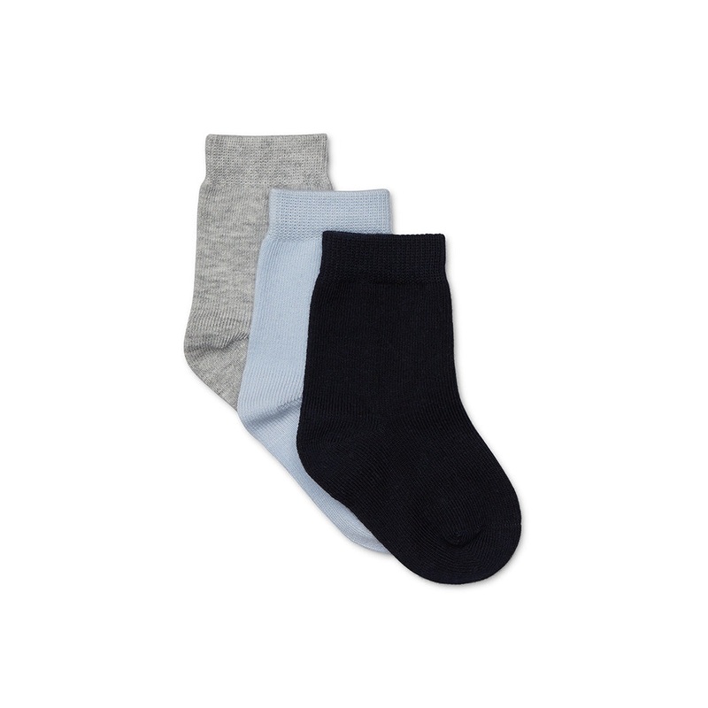 Marquise 3 Pack Boys Knitted Socks Grey, Blue and Navy