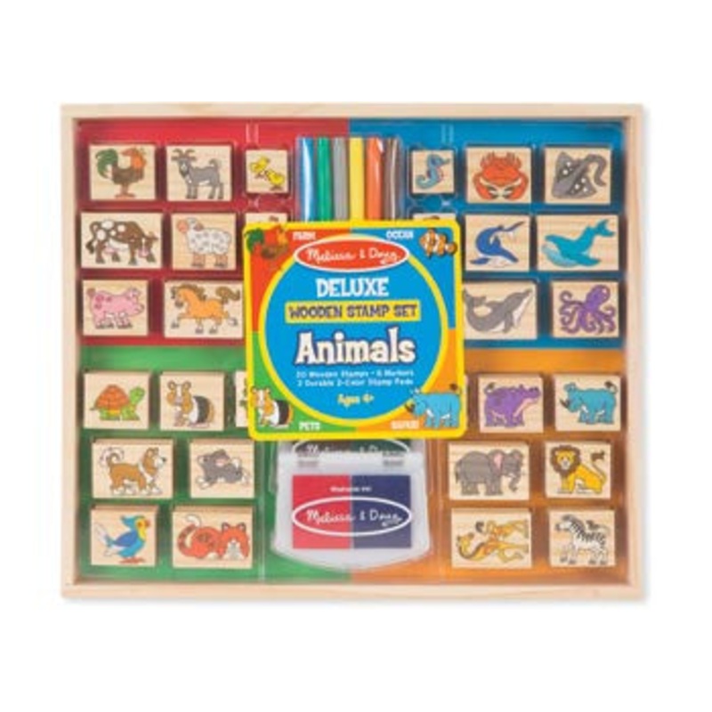 Deluxe Wooden Stamp Set – Animals