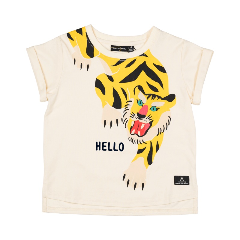 HELLO TIGER SS T-SHIRT BOXY FIT