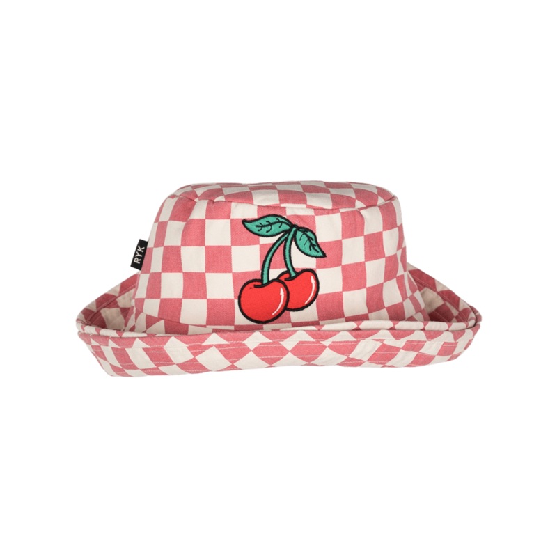 PINK CHECK STARTER BUCKET HAT