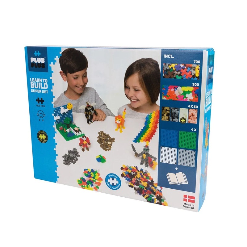 PLUS-PLUS – BASIC – LEARN TO BUILD SUPER SET -1200PC