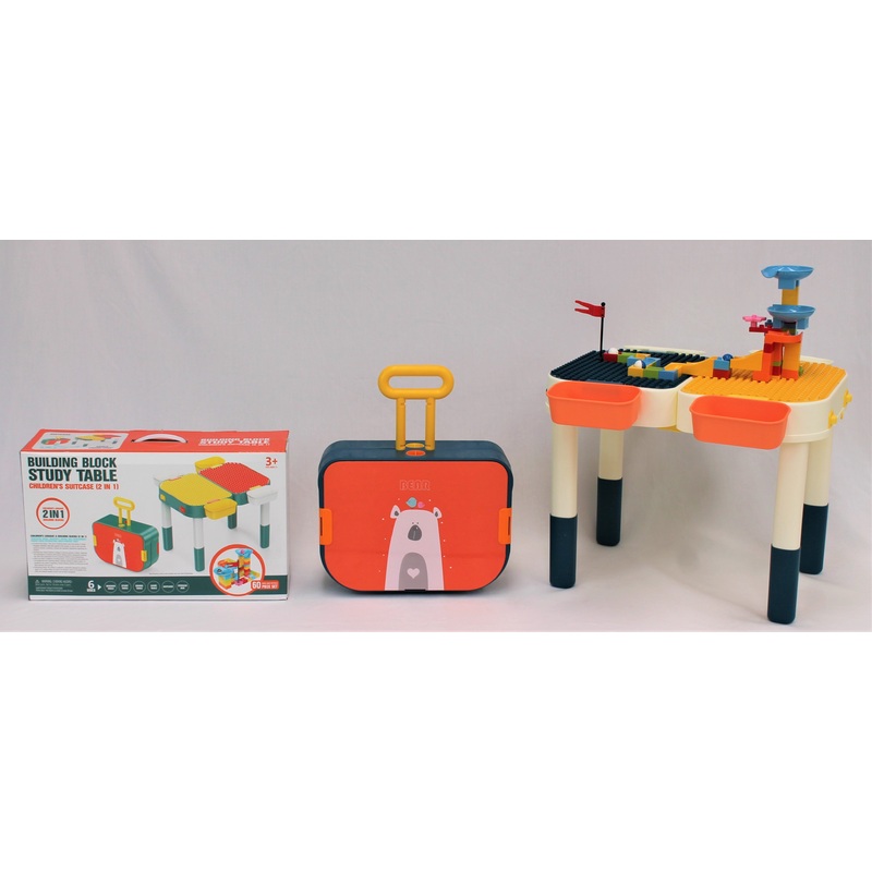 Suitcase Play Table with Building Blocks