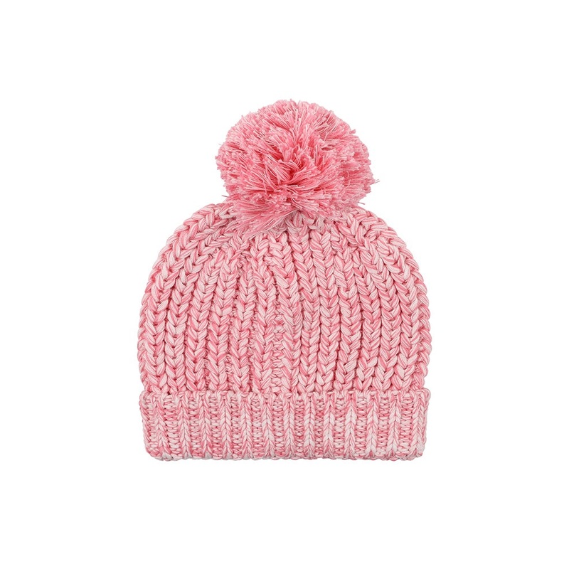 ESME RIB BEANIE – PINK MARLE