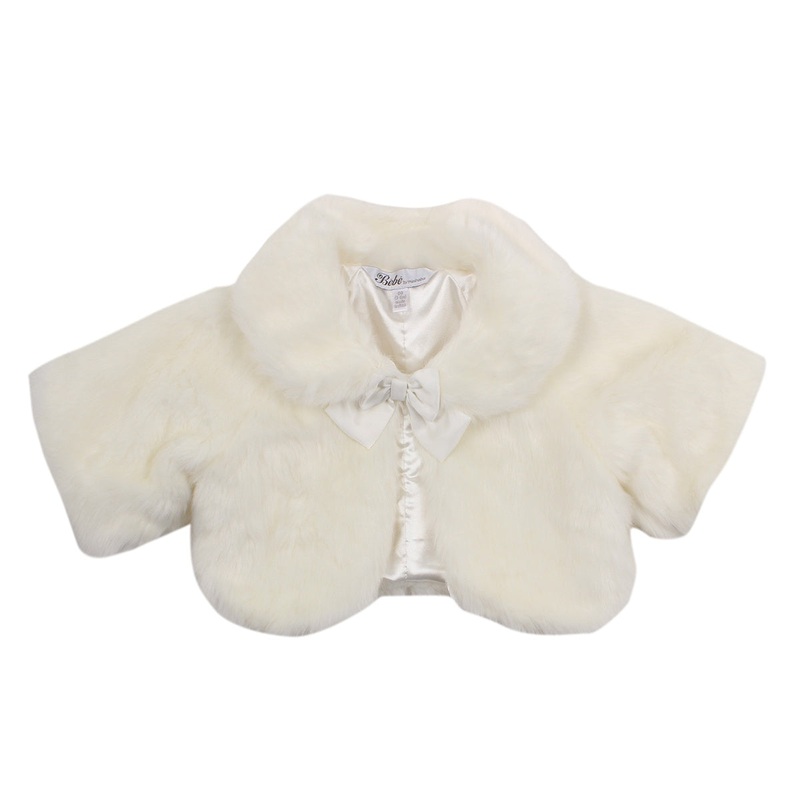 FAUX FUR PETAL JACKET – IVORY