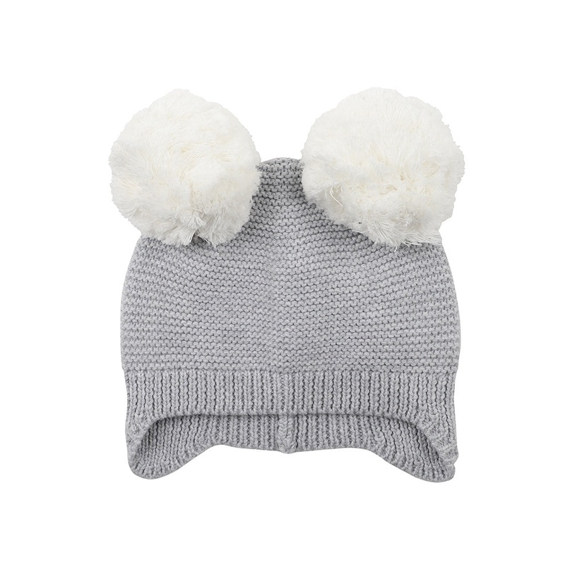 LLAMA POM POM BEANIE – GREY MARLE