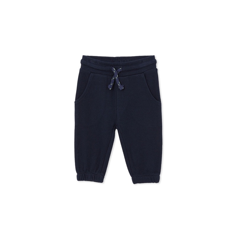 Navy French Rib Baby Track Pant