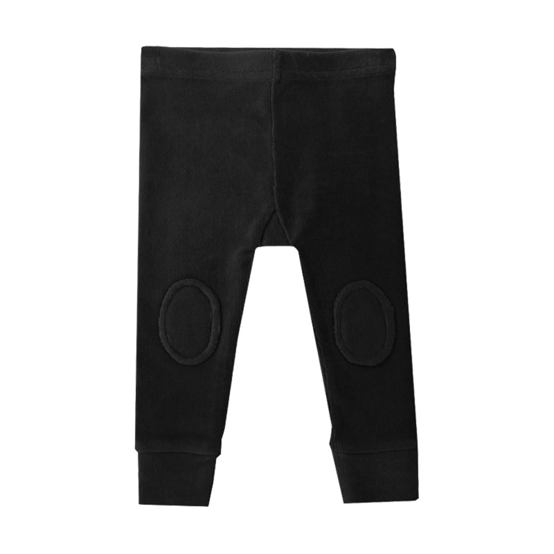 BLACK BABY KNEE PATCH TIGHTS – BLACK