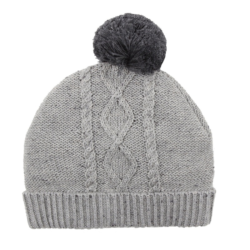 BOYS CABLE BEANIE – GREY