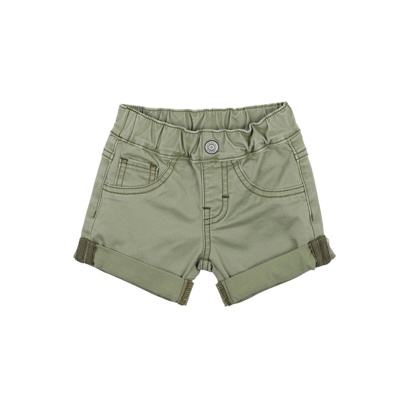 LIZARD TWILL BABY SHORTS – OLIVE