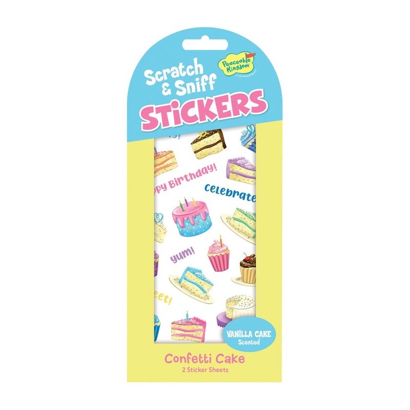Mini Sticker Scratch and Sniff  Confetti Cake
