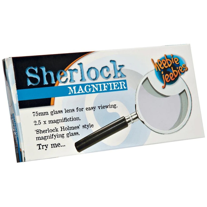 Heebie Jeebies | Sherlock Magnifier | Metal Magnifying Glass | 75mm