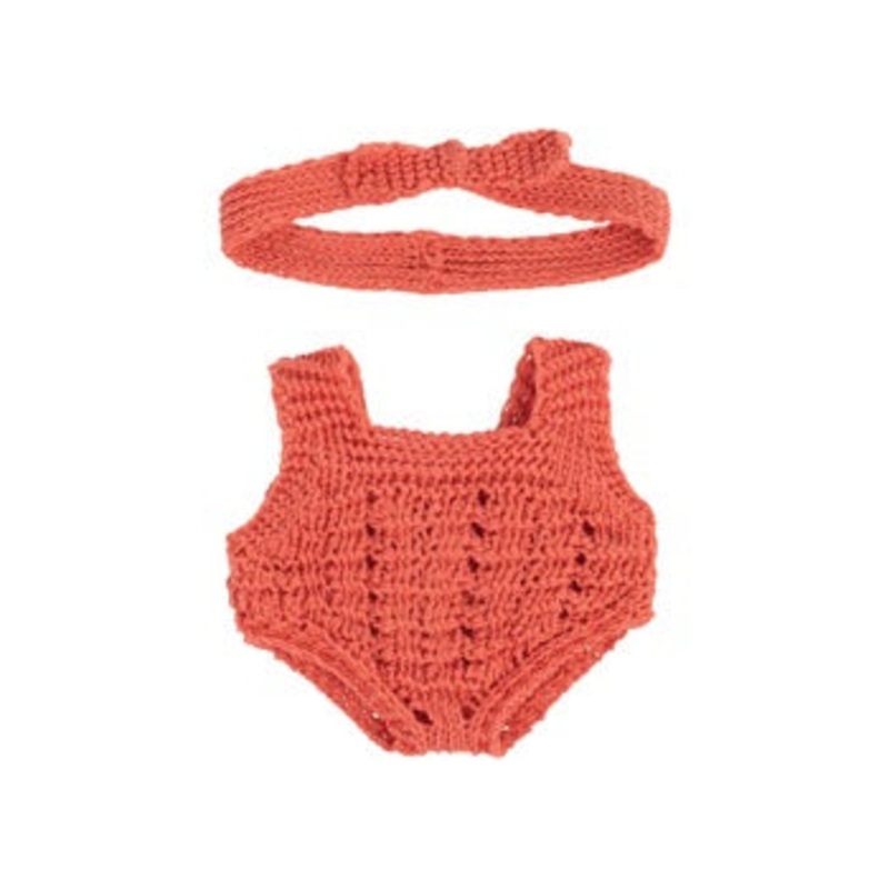Knitted Doll Outfit 21cm – Rompers & Headband