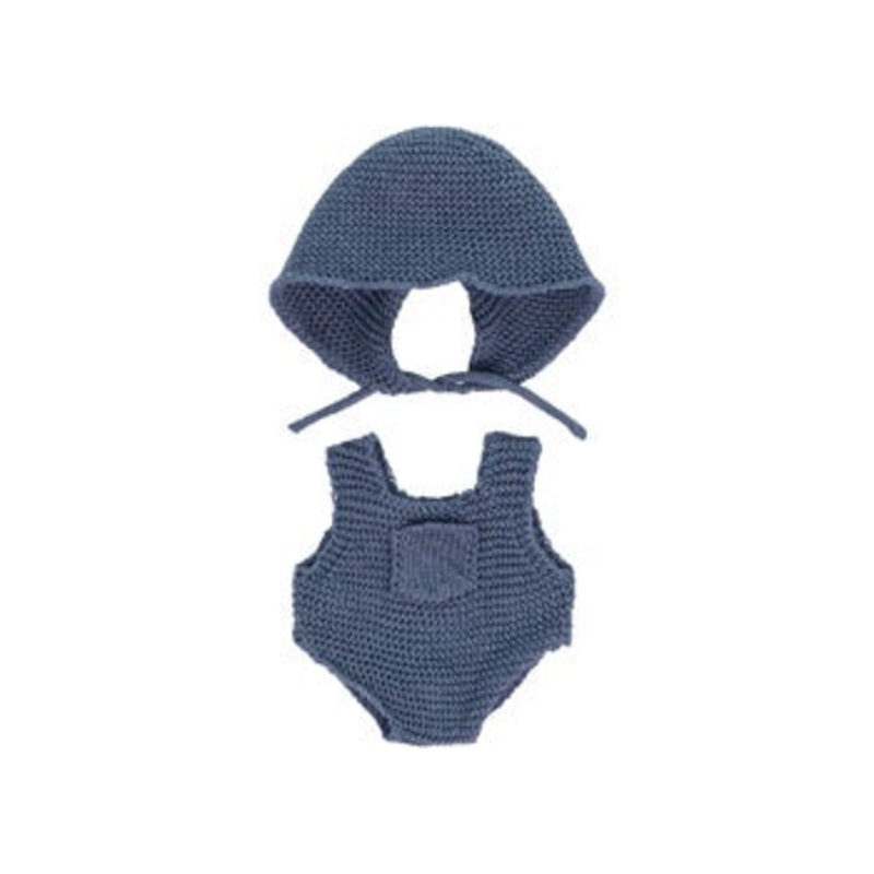Knitted Doll Outfit 21cm – Rompers & Hood