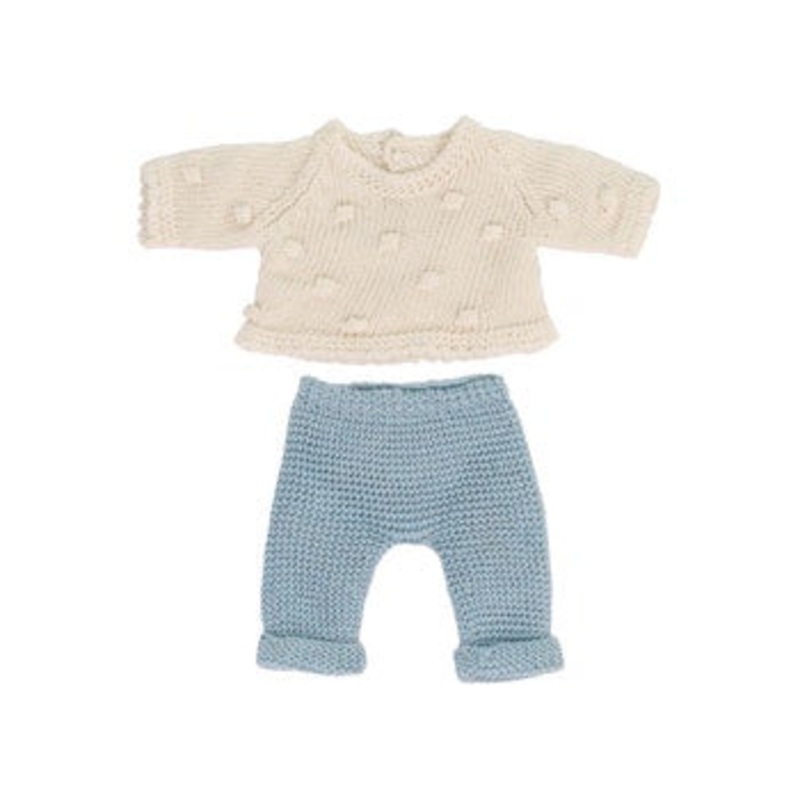 Knitted Doll Outfit 21cm – Sweater & Trousers