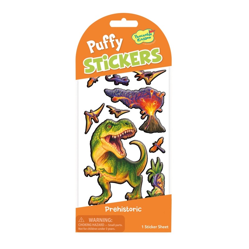 Mini Stickers Puffy  Prehistoric Dinosaurs