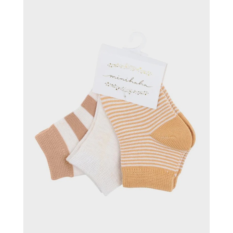 3 pk socks mixed neutrals
