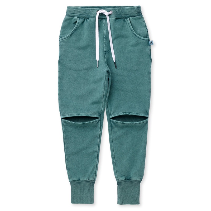 Blasted Hidden Knee Trackies – Forest Wash
