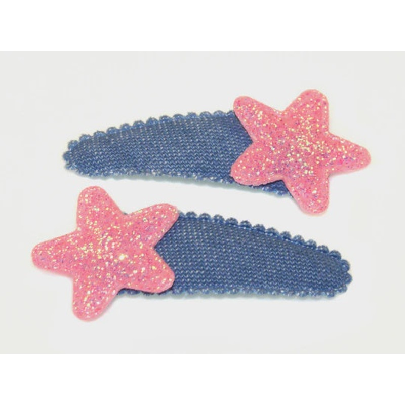 DENIM & GLITTER STAR SNAPS