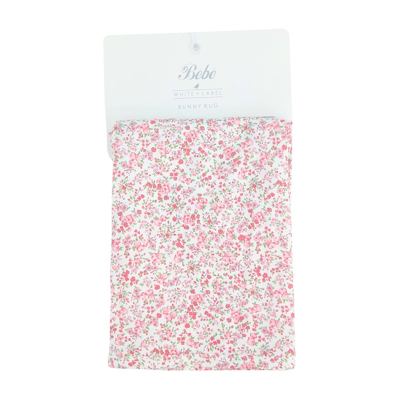 FLORAL PRINT BUNNY RUG