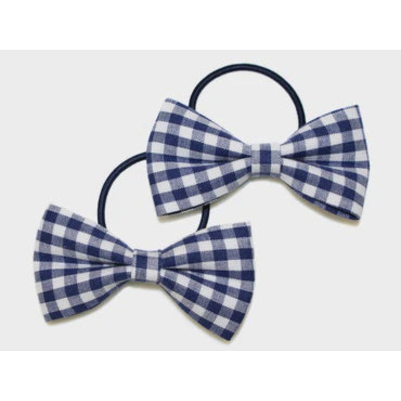 GINGHAM BOW PONYTAILS
