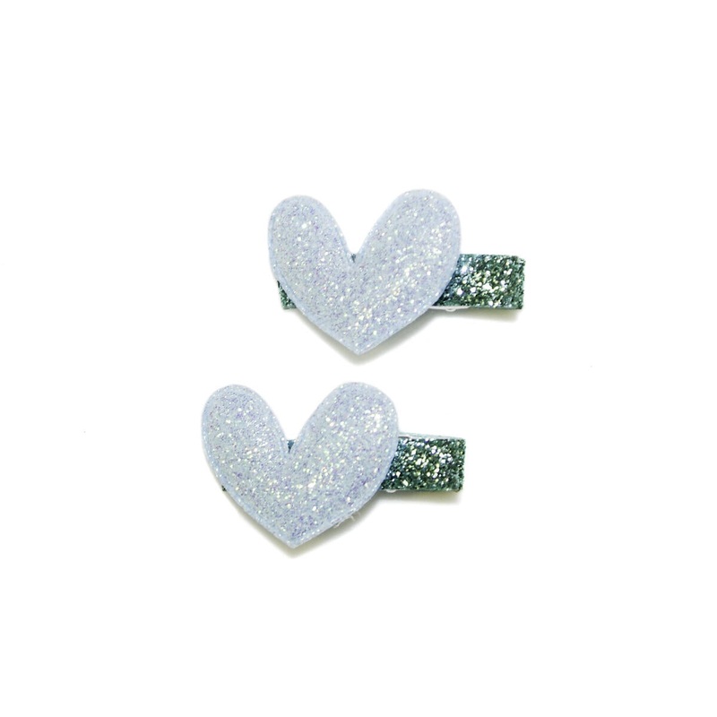 GLITTER HEART SMALL CLIPS