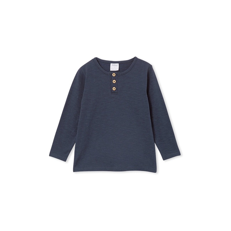 Oil Blue Henley