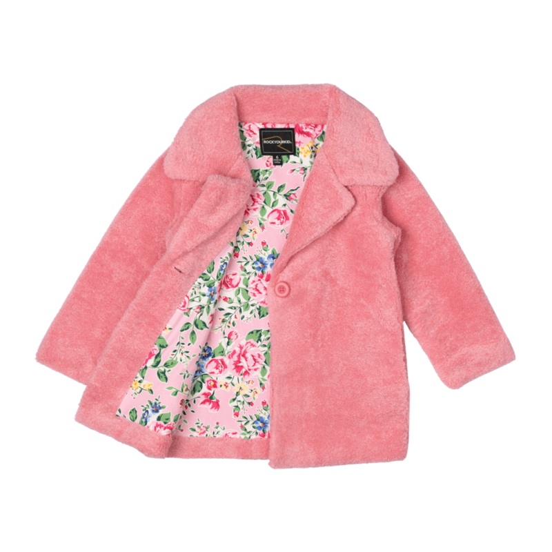 Pink Faux Sherpa Jacket