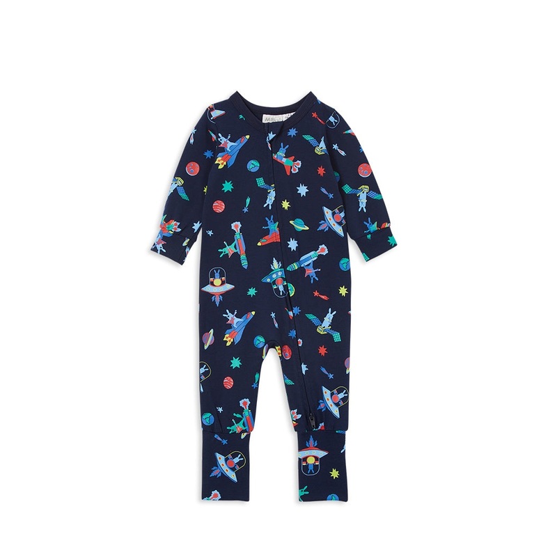 Space Bunny Zip Romper