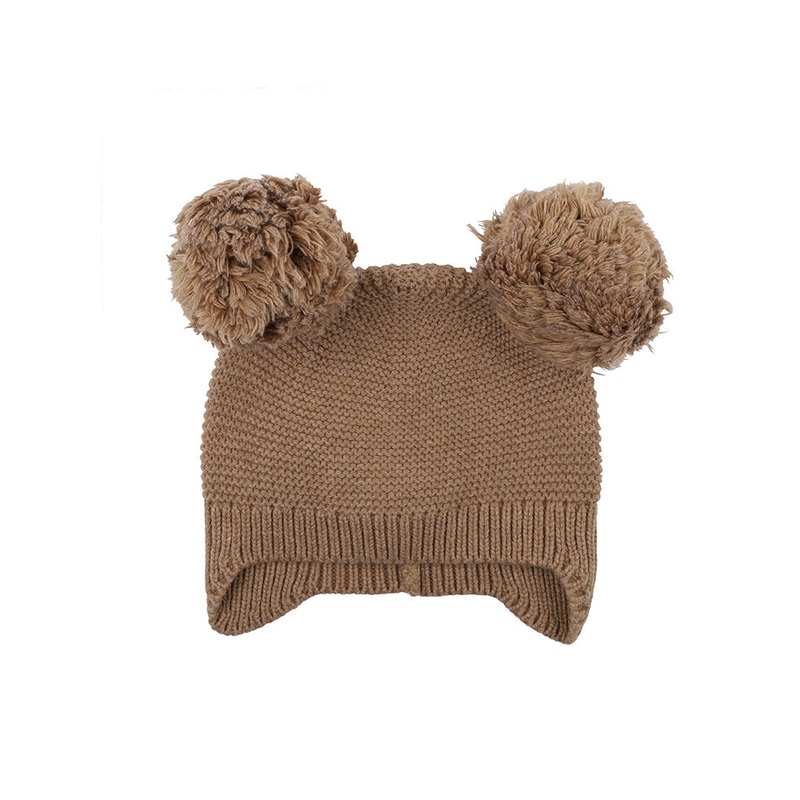 CARAMEL POMPOM BEANIE