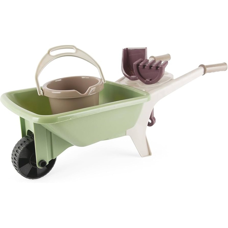 Dan Toy Green Garden Wheel Barrow Set