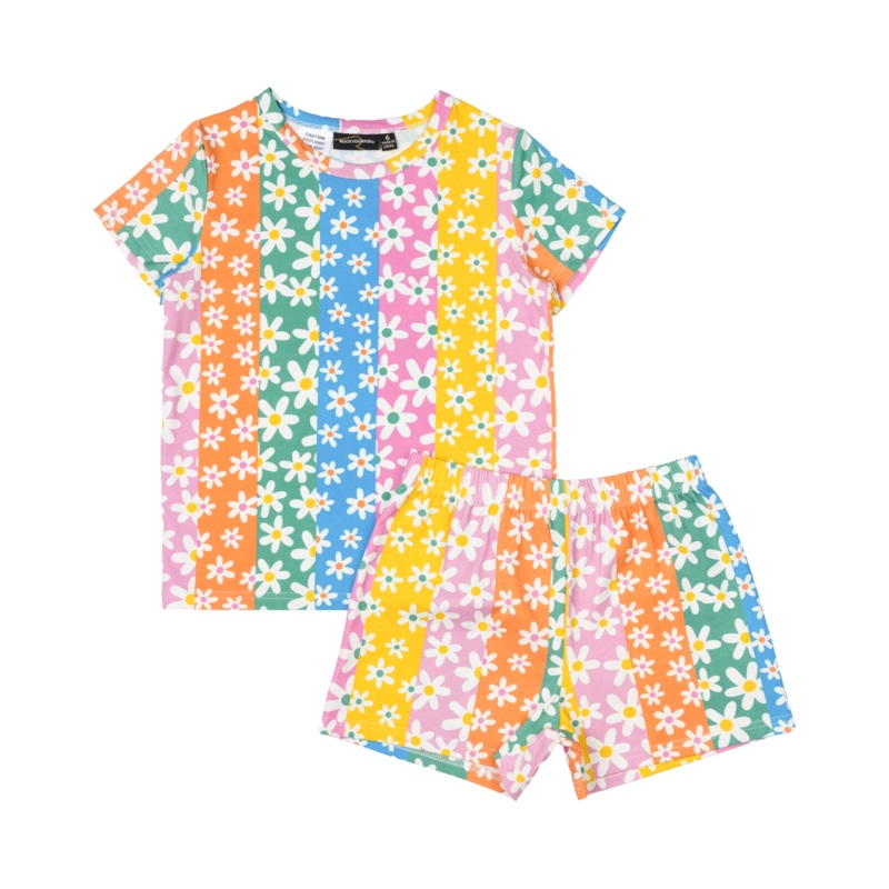 FLORAL STRIPES PJ SET