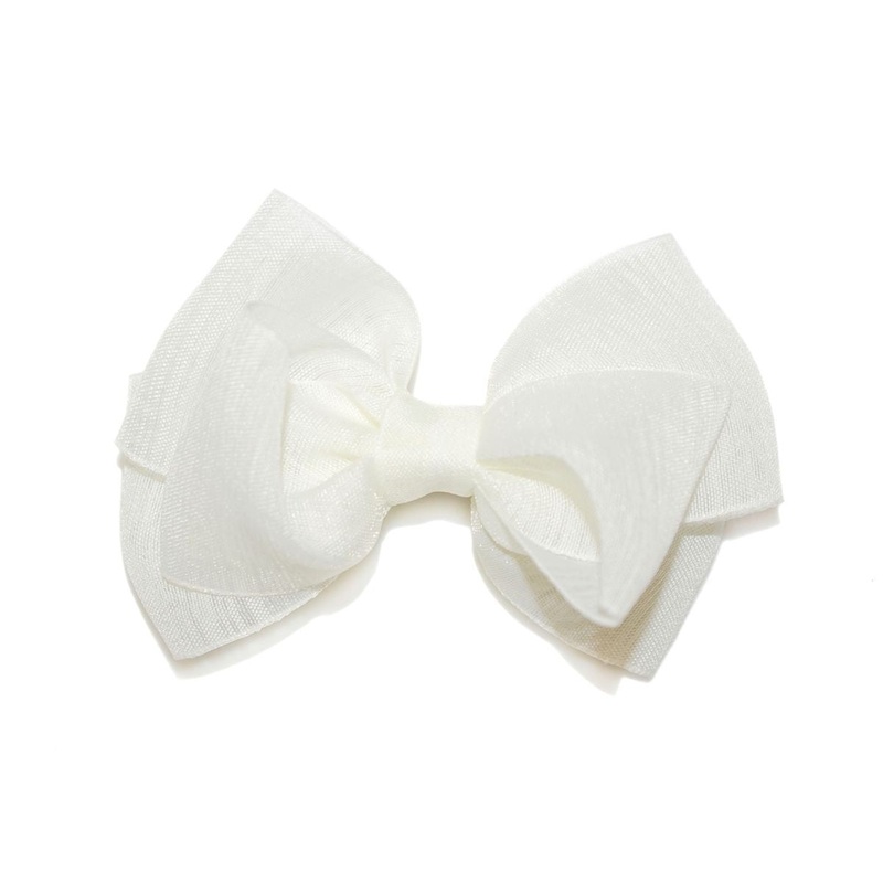 LULU BIG BOW CLIP IVORY