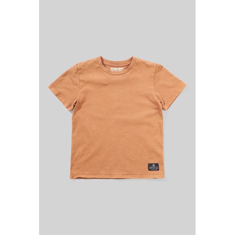MNSTER Plain  SS Tee – Washed Almond