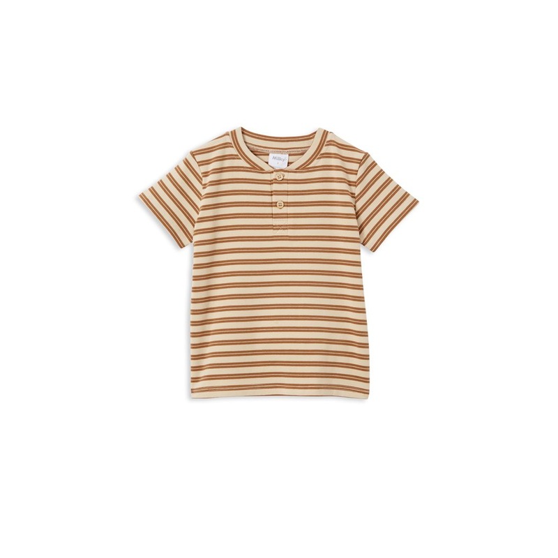 Natural Stripe Henley