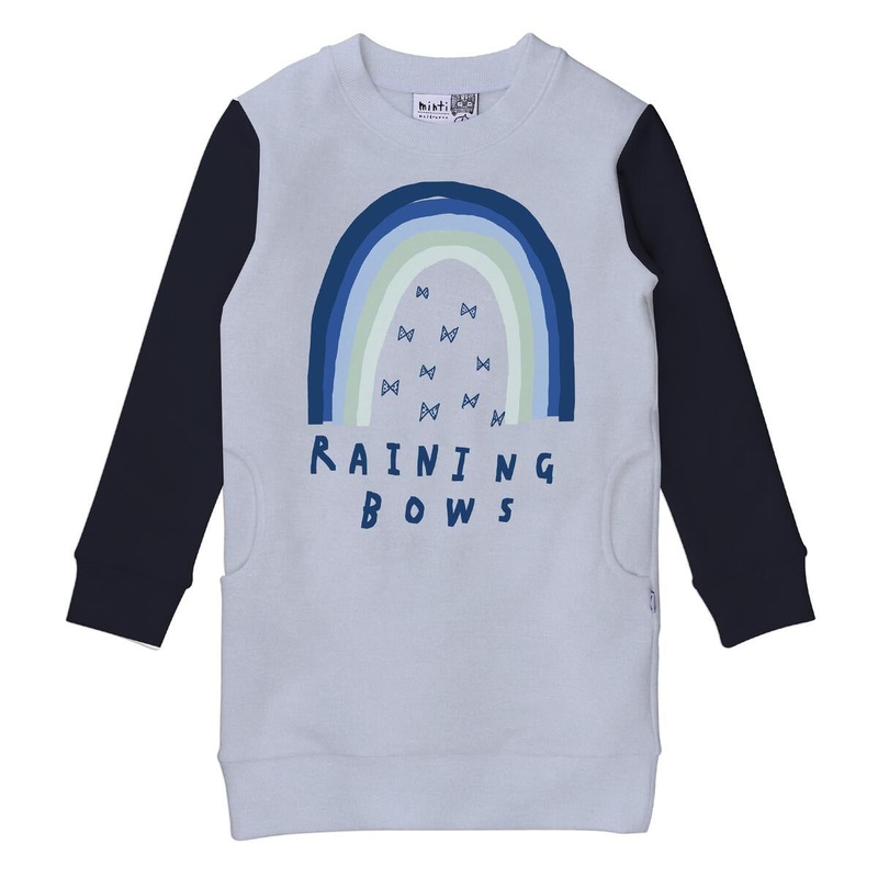 Raining Bows Dress – Light Blue/Dark Blue