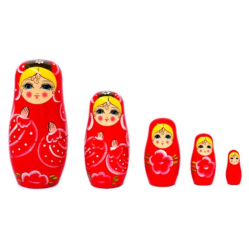 Russian Nesting Dolls – Red (5pc)